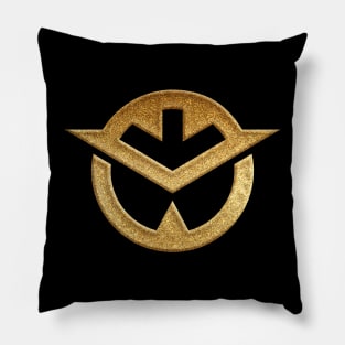 Okayama Prefecture Symbol in Gold Faux Pillow