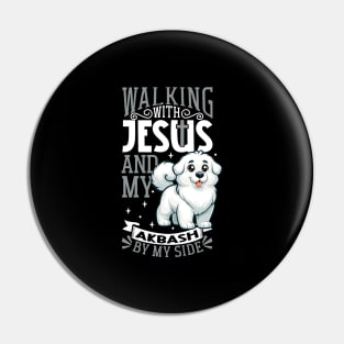 Jesus and dog - Akbash Pin