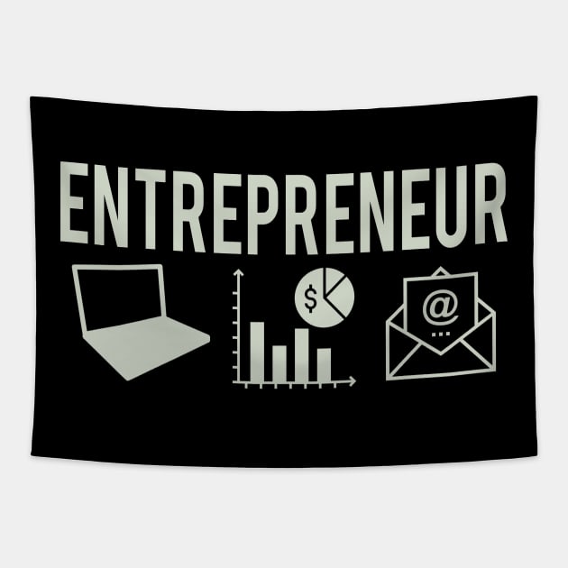 Simple And Minimalist Entrepreneur Typography With Illustration Tapestry by StreetDesigns