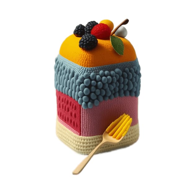 Yarn Parfait Cake Knitten by kiddo200