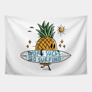 Work Sucks, Go Surfing Tapestry