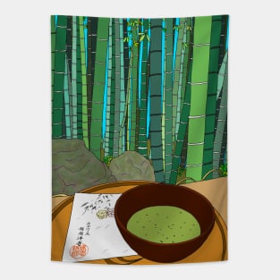 Japanese Bamboo Temple Tapestry