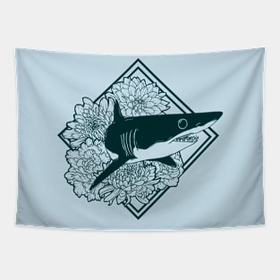 Floral Shark Tapestry