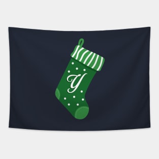 Christmas Stocking with Letter Y Tapestry