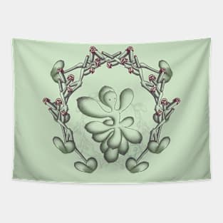 Succulent Sprite - Calico Hearts Tapestry