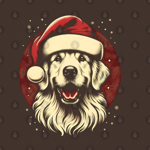 Santa's Furry Helper: Golden Retriever Christmas Sweatshirt by Klimek Prints