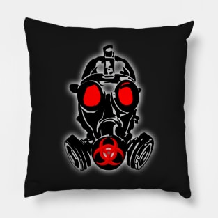 biohazard, gas mask Pillow