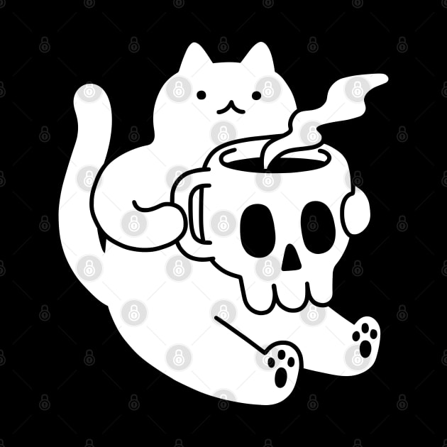 Cat and Skull Mug by obinsun