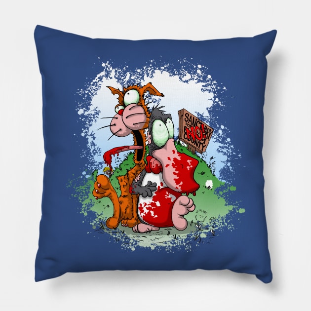 The Walking Bloom Pillow by CuddleswithCatsArt