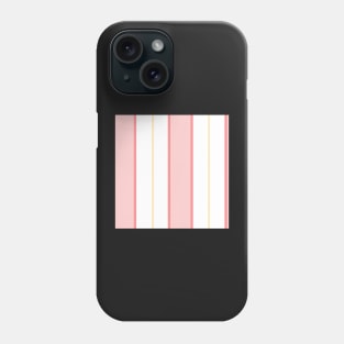 Pattern of white and pastel pink vertical regency stripes Phone Case