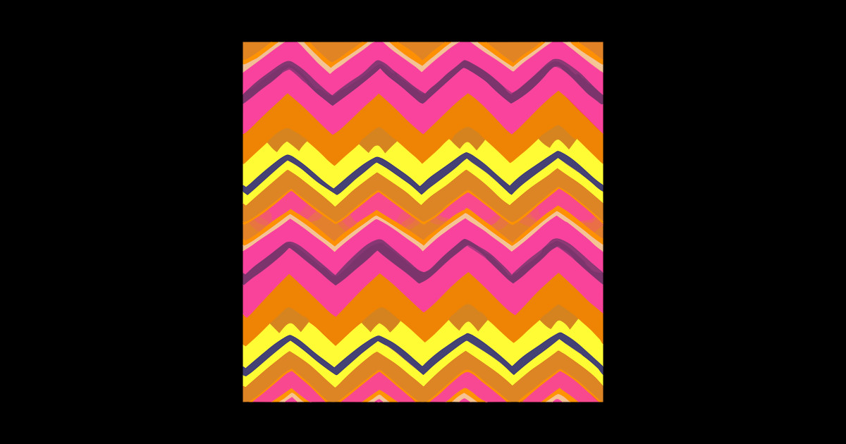 Zigzag Fun in Summer Sun - Summer Pattern - Sticker | TeePublic