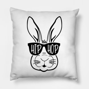 Hip Hop Bunny Shirt, Easter shirt, Unisex Easter shirt, Youth Toddler Easter shirt, Baby Easter tee, Funny Easter shirt, Family Easter tee Pillow