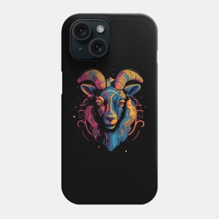 Embrace Your Inner Goat: Vibrant Zodiac Goat T-Shirt | Astrology Apparel Phone Case