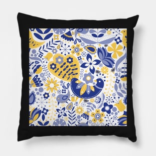 Scandinavian Maximalist Folk Design Pillow