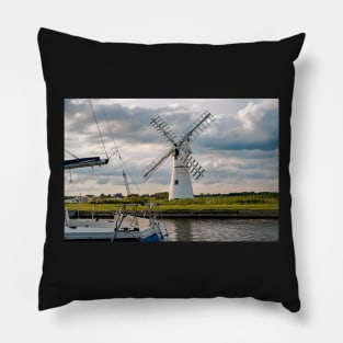 Thurne Mill at Thurne Mouth in the Norfolk Broads Pillow