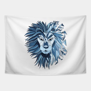 The Dark King - Geometric Lion Tapestry