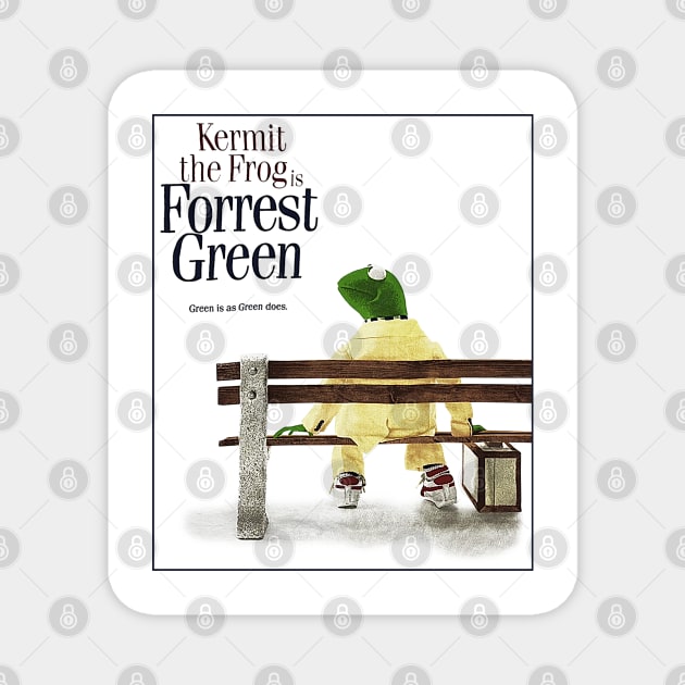 Kermit The Frog - Forrest Green Magnet by nicklower