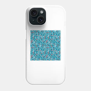 Floral Doodles - Coral and Teal Phone Case