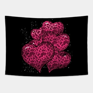 Hearts Cow Print Animal Pattern Cow Tapestry