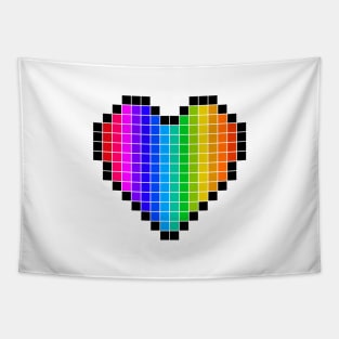 Rainbow Heart Tapestry