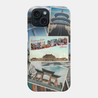 Greetings from Beijing in China Vintage style retro souvenir Phone Case