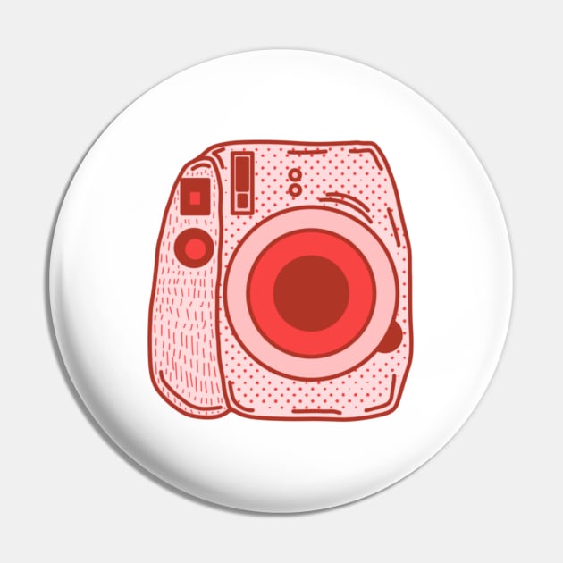 Red Polaroid Camera Pin by Aisiiyan