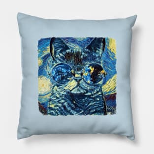 Swag Cat Van Gogh Style Pillow