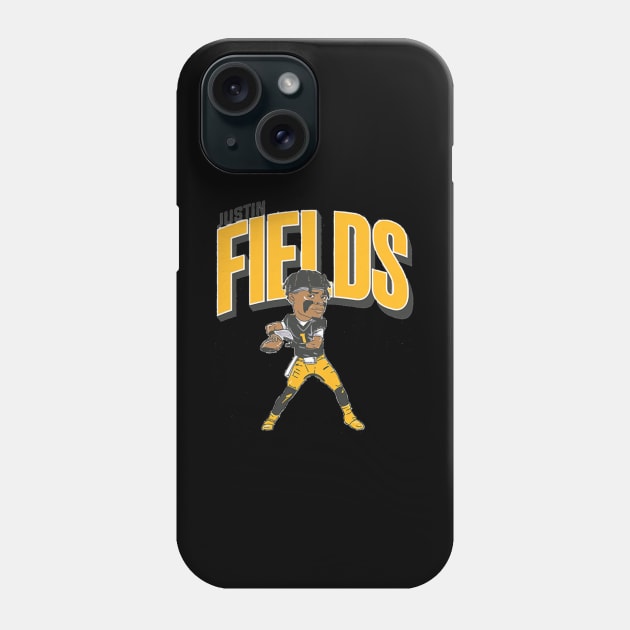 Justin Fields Pittsburgh Caricature Phone Case by artbygonzalez