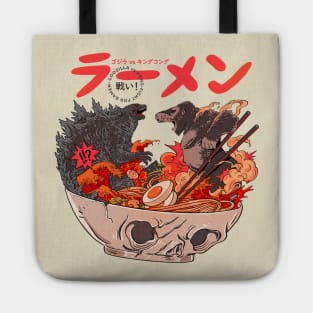 Godzilla vs Kong fight for ramen Tote