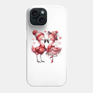 Valentine Love Flamingos Phone Case