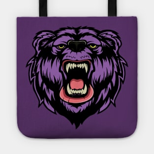 Angry Grizzly Bear Mouth Open Tote