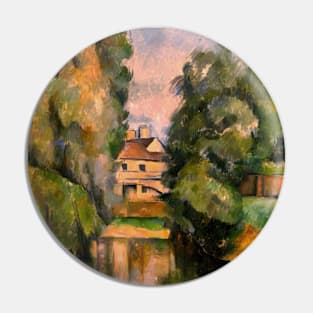 Country House by a River by Paul Cezanne Pin