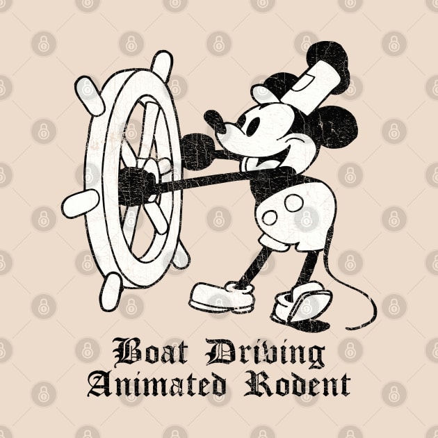 Boat Driving Animated Rodent by DrumRollDesigns