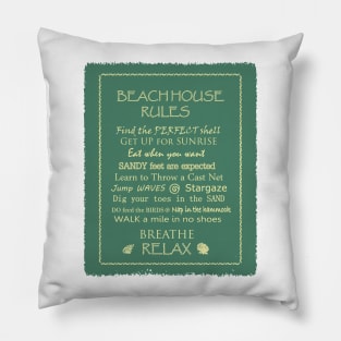 Summer Beach Rules Pillow