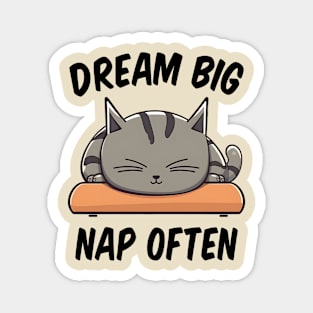 Dream Big, Nap Often Funny Quote Magnet