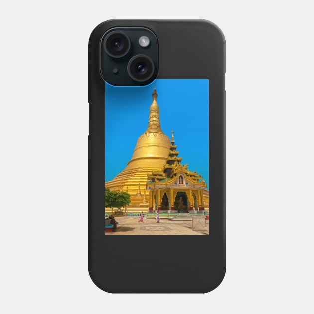 Shwemawdaw Paya2, Bago. Phone Case by bulljup