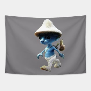 Smurf cat tiktok viral meme funny design Tapestry