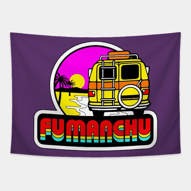 Fu Manchu Tapestry by CosmicAngerDesign