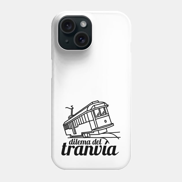 dilema del tranvía Phone Case by patpatpatterns