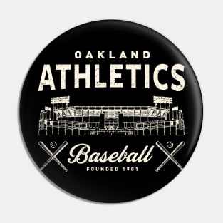 Oakland A's Stadium by © Buck Tee Originals Pin