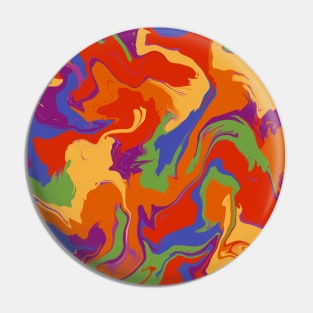 Shades of Bold Rainbow Colors Aesthetic Marble Pattern Pin