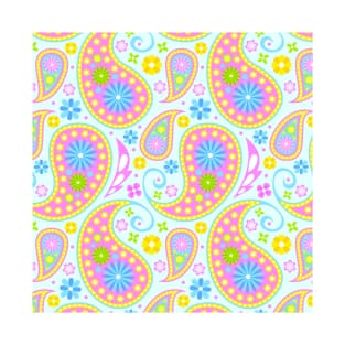 Colorful Candy Colored Paisley T-Shirt