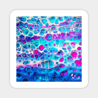 Grunge blue and pink bubbles Inkscape Magnet