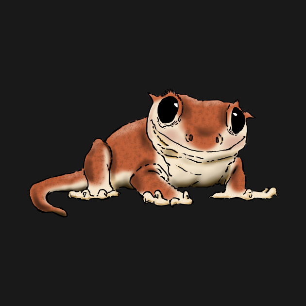 Happy Crested Gecko, Smiling Gecko, Cute Crestie - Geckos - T-Shirt ...