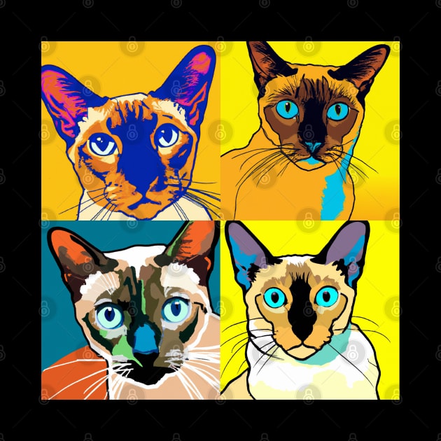 Tonkinese Pop Art - Cat Lover Gift by PawPopArt