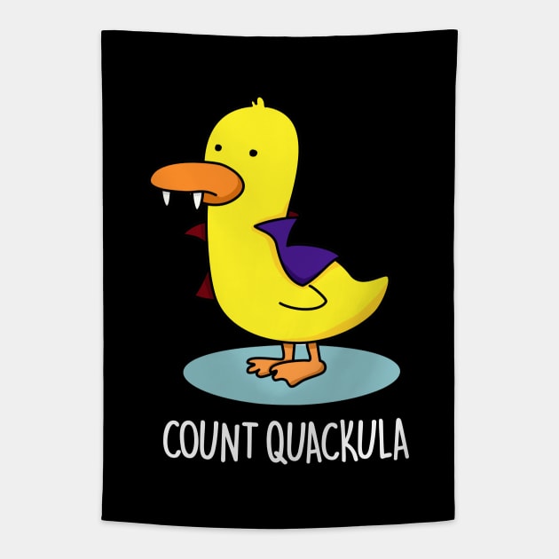 Count Duckula Cute Duck Pun Tapestry by punnybone