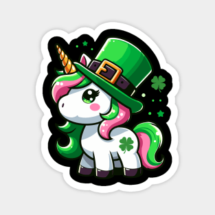 St Patrick's Day Unicorn Magnet