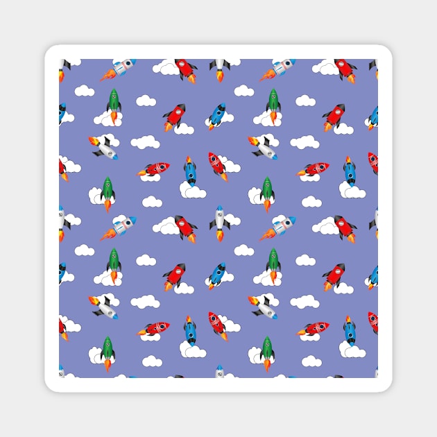 Rocket Pattern Magnet by Hastag Pos