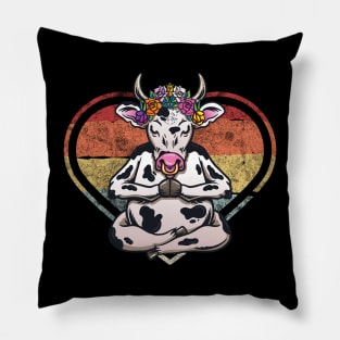 Namaste Yoga Meditation Cow Pillow