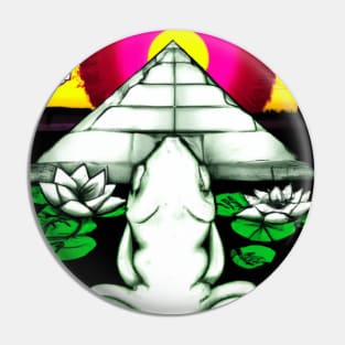 Frog at dawn in the land Of Pyramids Pin